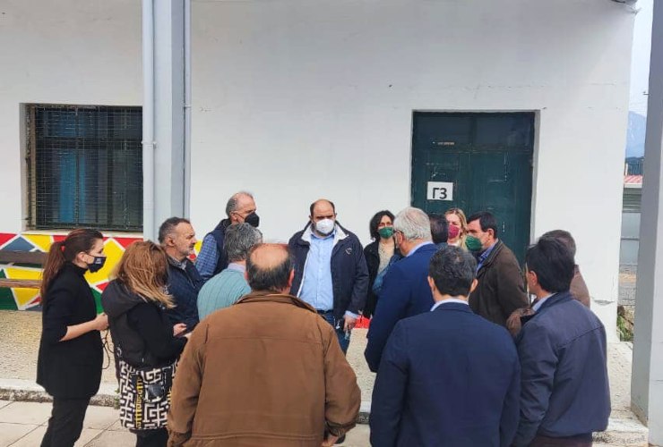 Επίσκεψη Χρήστου Τριαντόπουλου στο Γυμνάσιο Αρκαλοχωρίου