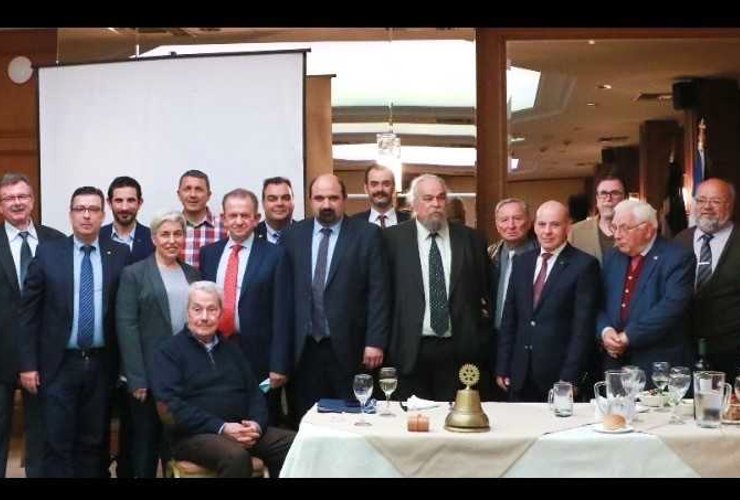 Ο Χρήστος Τριαντόπουλος σε εκδήλωση του Ροταριανού Ομίλου Βόλου