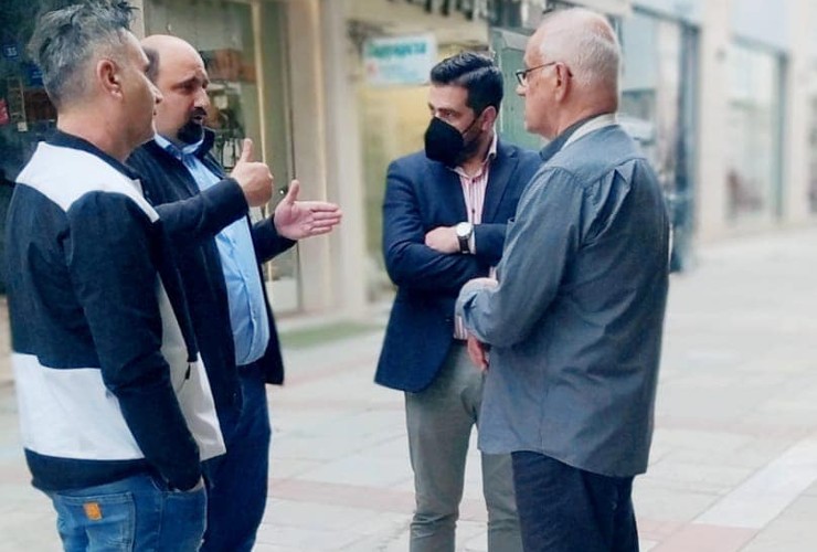 Επίσκεψη Χρήστου Τριαντόπουλου στην αγορά του Βόλου