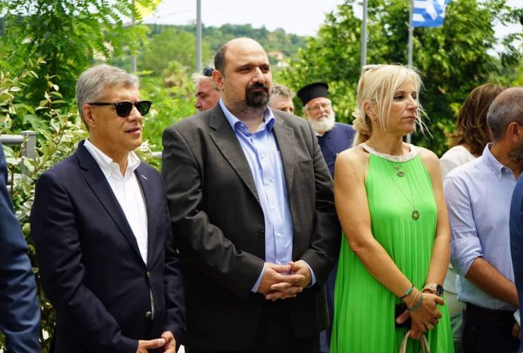 Ο Χρήστος Τριαντόπουλος στα εγκαίνια του Δημαρχείου του Δήμου Νοτίου Πηλίου στην Αργαλαστή