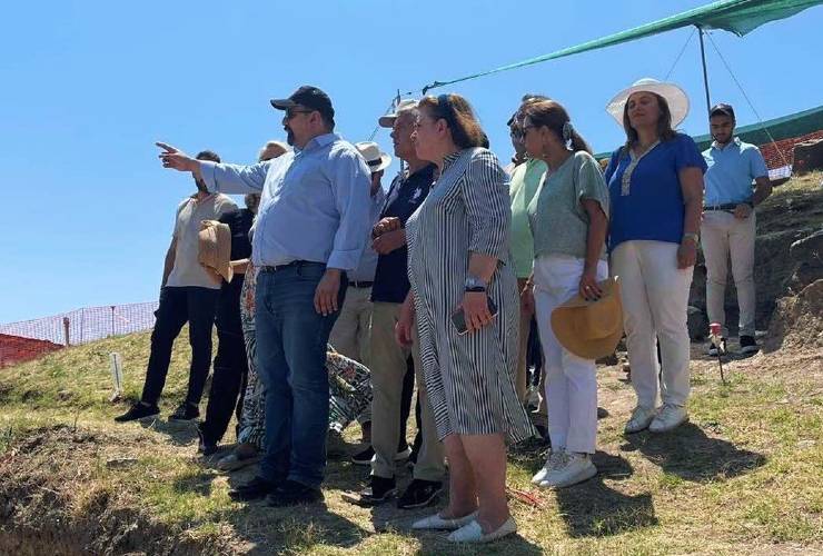 Ο Υφυπουργός στον Πρωθυπουργό Χρήστος Τριαντόπουλος με την Υπουργό Πολιτισμού και Αθλητισμού Λίνα Μενδώνη και τον Περιφερειάρχη Θεσσαλίας Κώστα Αγοραστό