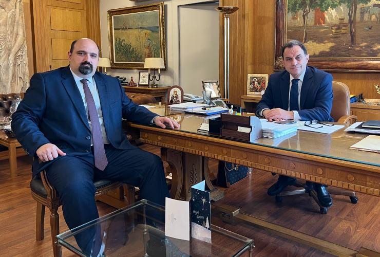 Ο Υφυπουργός στον Πρωθυπουργό Χρήστος Τριαντόπουλος με τον Υπουργό Αγροτικής Ανάπτυξης και Τροφίμων κ. Γιώργο Γεωργαντά